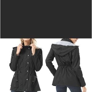 FISOUL Black Waterproof Raincoat